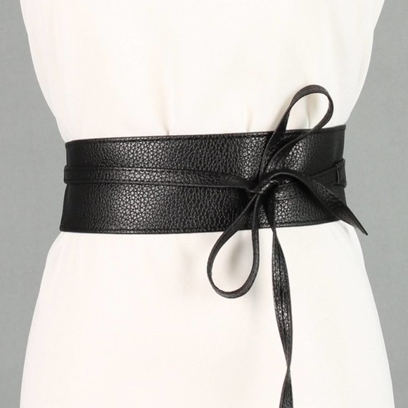 On My Rack Accessories - 2/$30 NEW Boho Gypsy Wrap Around Waist Belt Black Pretty Obi